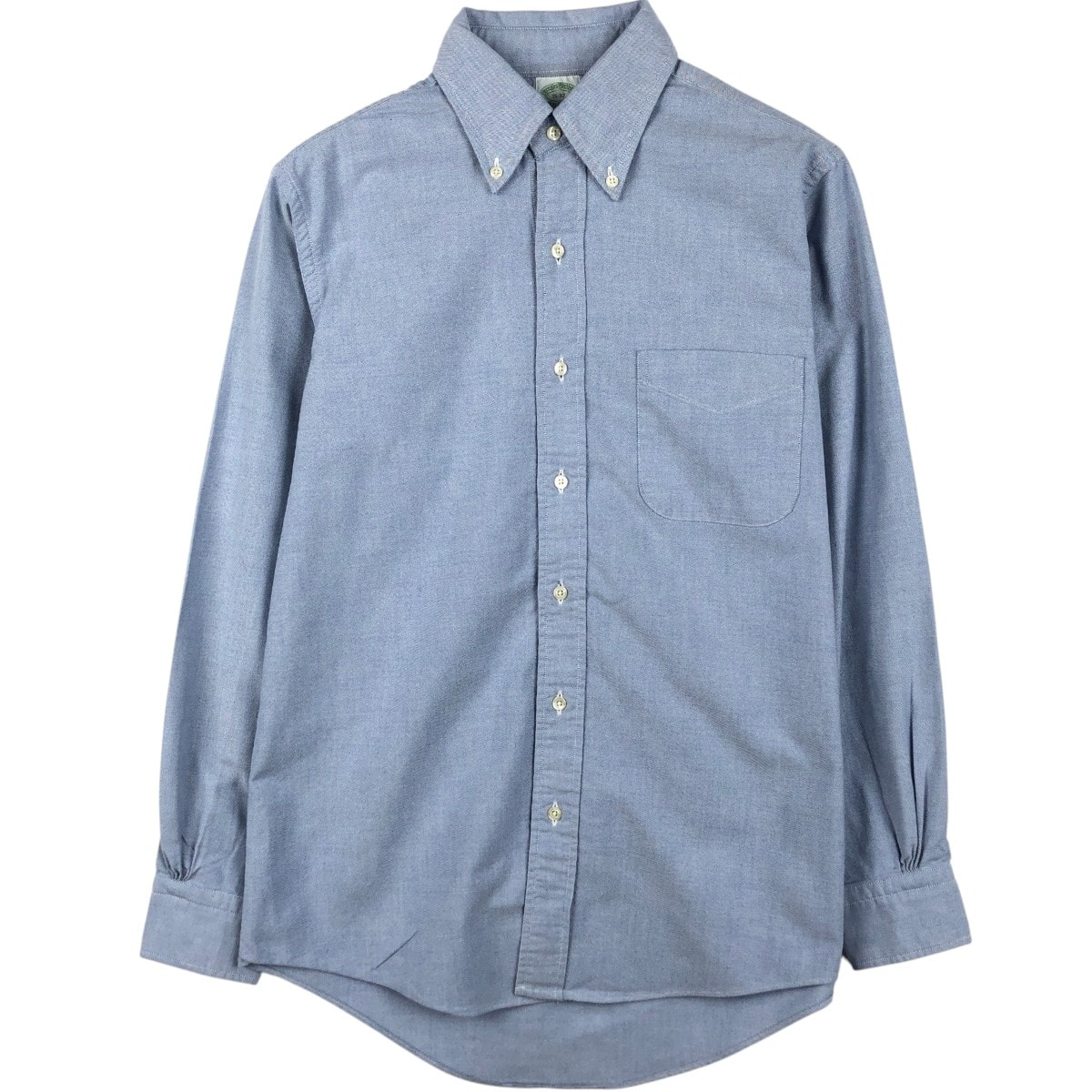 古着 80-90年代 ブルックスブラザーズ Brooks Brothers Est.1818 Makers and Merchants 無地 長袖 ボタンダウンシャツ USA製 メンズM相当 オックスフォード/eaa669130
