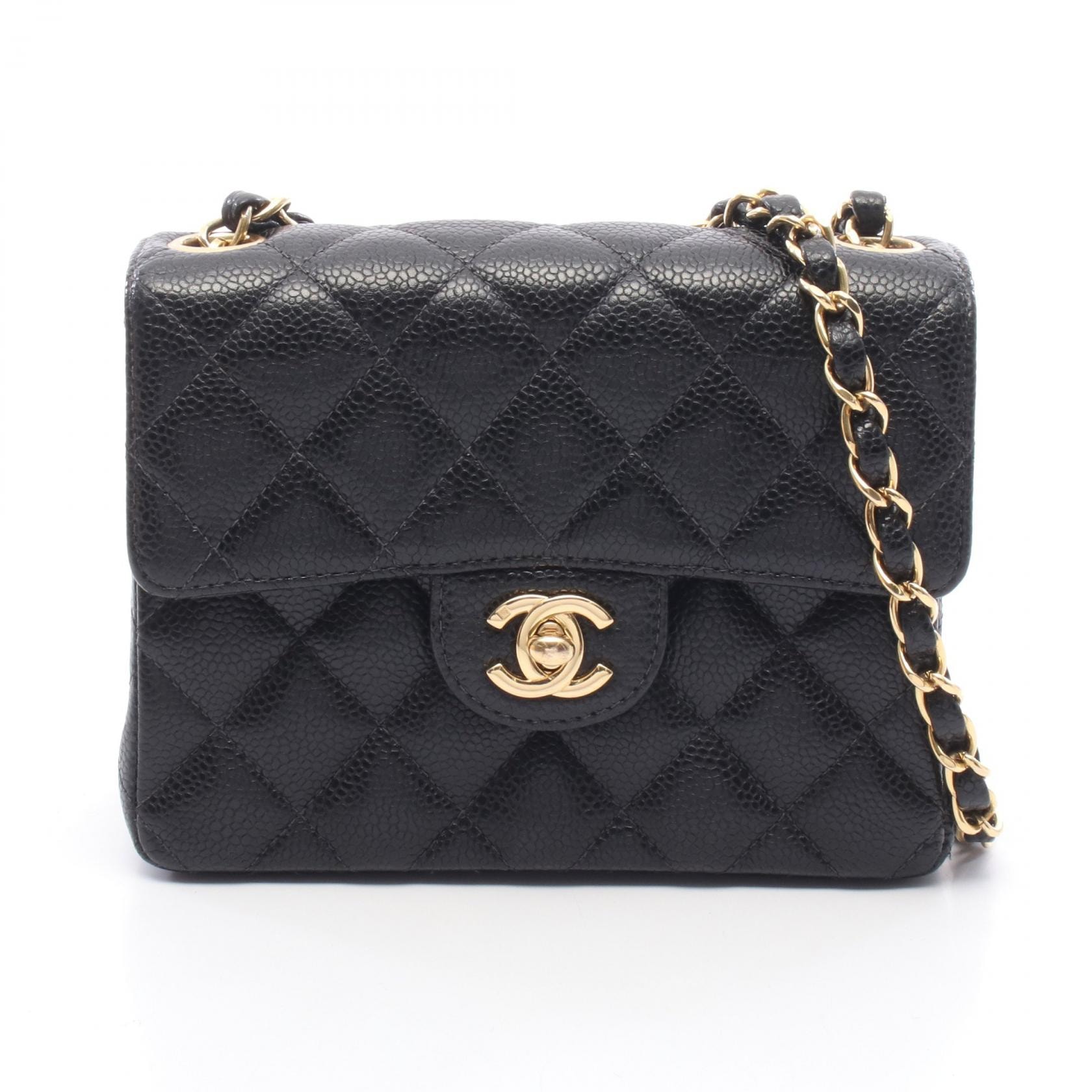 シャネル CHANEL ミニマトラッセ ショルダーバッグ バッグ キャビアスキン(グレインドカーフ) レディース ブラック系 【中古】