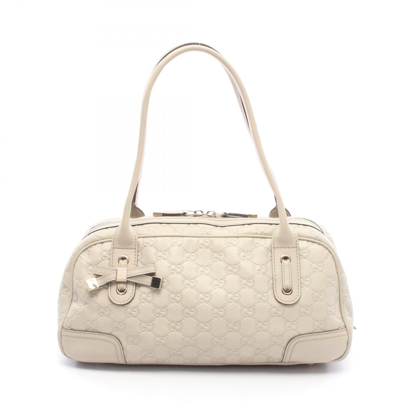 グッチ GUCCI プリンシー グッチシマ ショルダーバッグ バッグ レザー レディース アイボリー系 161720 【中古】