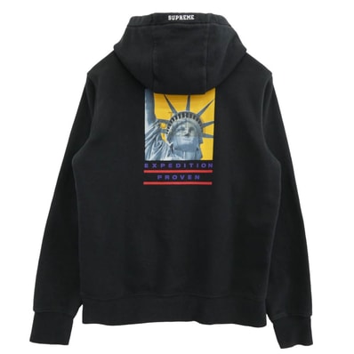 Supreme シュプリーム パーカー 19AW NT61906I Statue Of Liberty Hooded Sweatshirt スタチューオブリバティ プルオーバー パーカー フーディー ブラック系 S【中古】