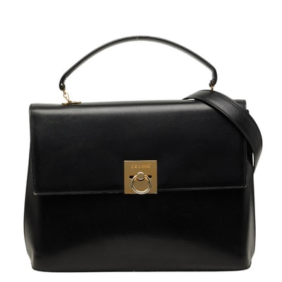 セリーヌ ハンドバッグ ショルダーバッグ 2WAY ブラック レザー レディース CELINE 【中古】