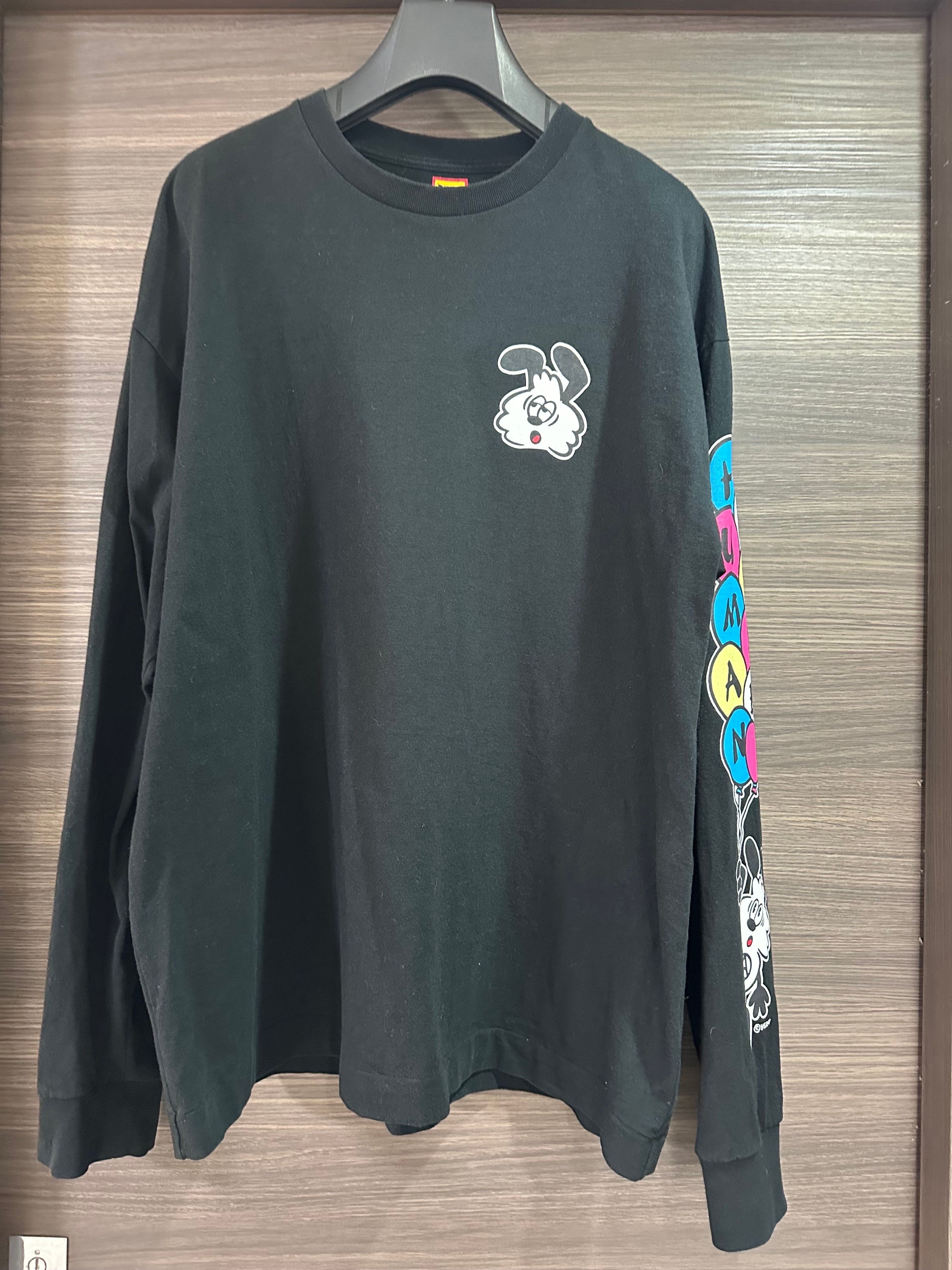 ヒューマン メイド ヴィック ロングスリーブ Tシャツ "ブラック"