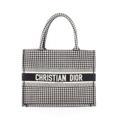 ディオール Dior BOOK TOTE ブックトート ミディアム トートバッグ バッグ キャンバス レディース ブラック系 / ホワイト系 【中古】