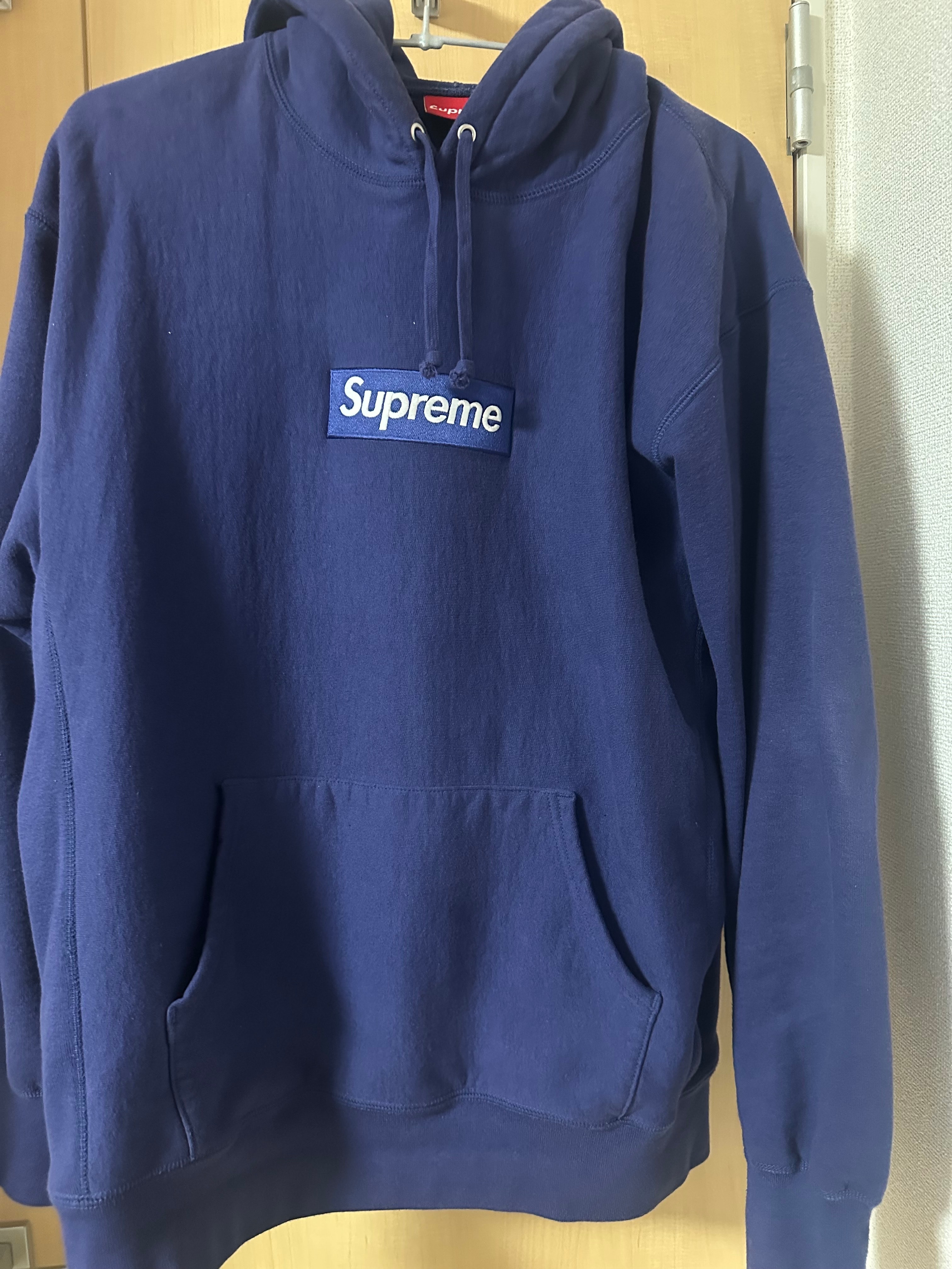 Supreme Box Logo Hooded Sweatshirt "Washed Navy" (21FW)