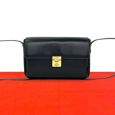 CELINE セリーヌ トリオンフ ロゴ 金具 レザー ショルダーバッグ ブラック
13838