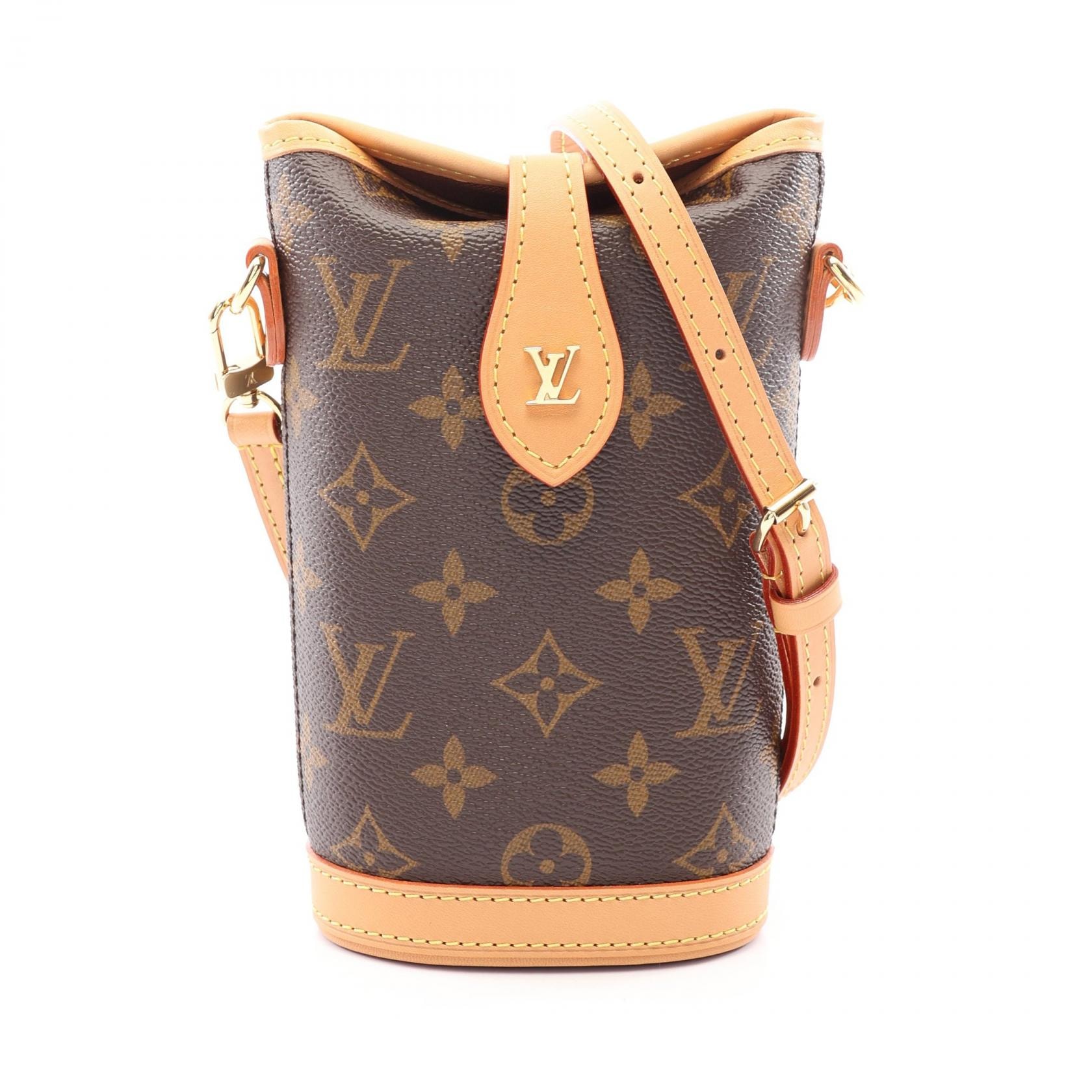 ルイ・ヴィトン LOUIS VUITTON フォールド ミーポーチ モノグラム ショルダーバッグ バッグ PVCコーティングキャンバス レザー レディース ブラウン系 M80874 【中古】