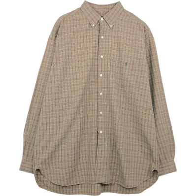 古着 ラルフローレン Ralph Lauren MCMEEL 長袖 ボタンダウンチェックシャツ メンズXL相当/eaa659336