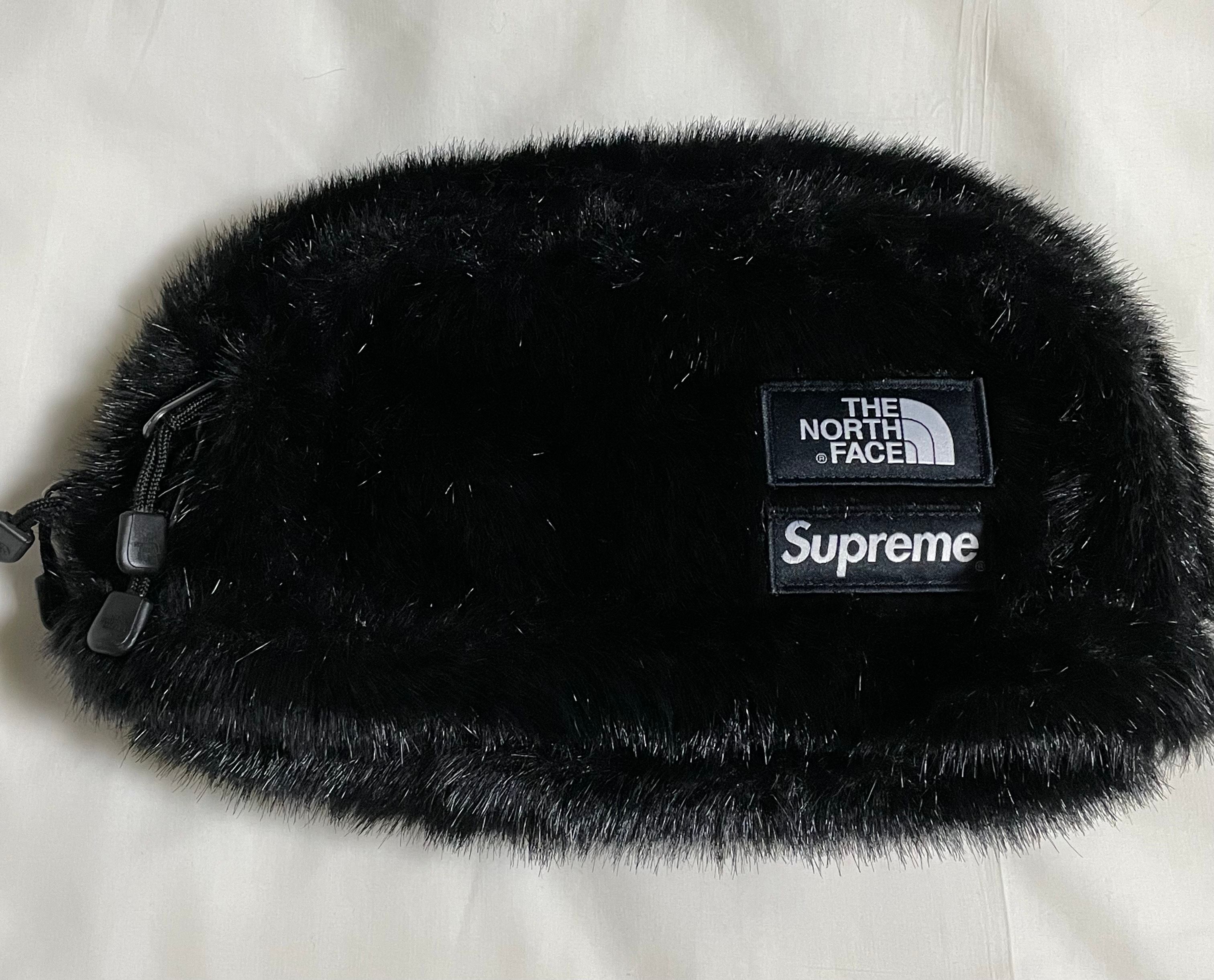 Supreme x The North Face Faux Fur Waist Bag "Black" NM82093I / NF0A5G87