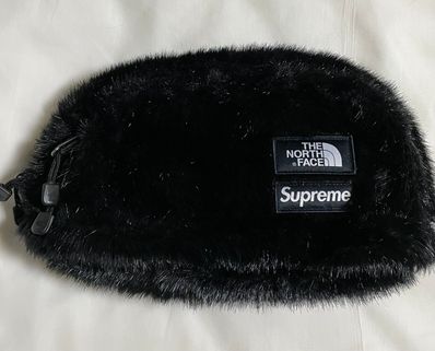 Supreme x The North Face Faux Fur Waist Bag "Black" NM82093I / NF0A5G87