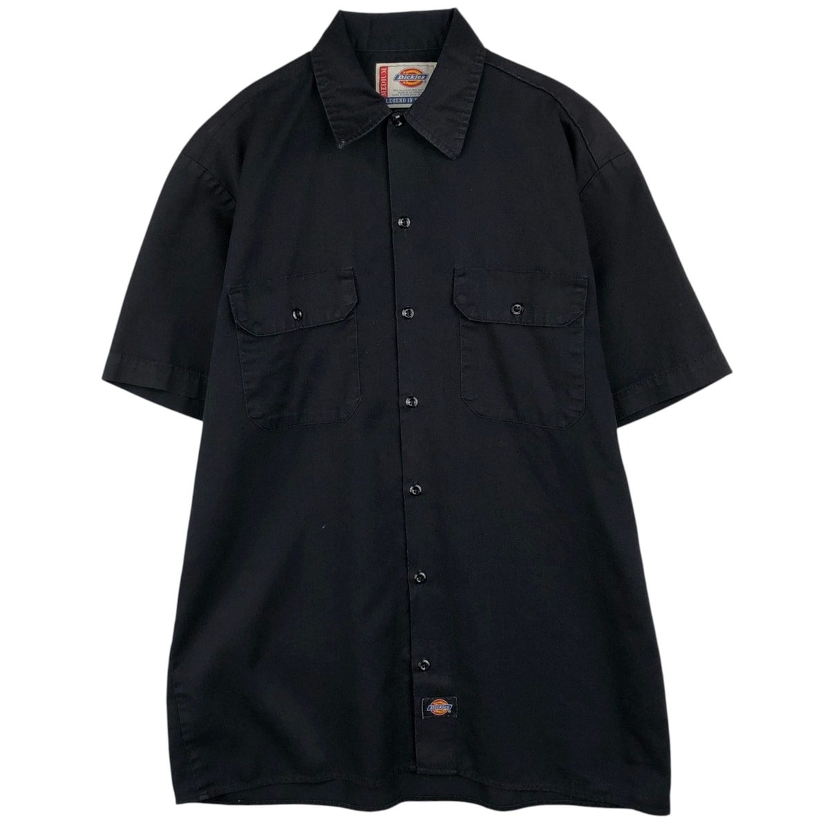 古着 ディッキーズ Dickies 半袖 ワークシャツ ボックスシャツ メンズM相当/eaa634550