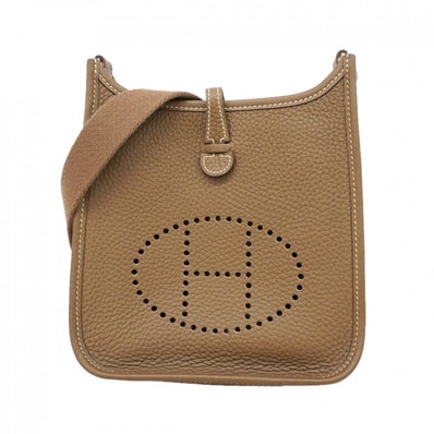 ★SALE【6db1726】エルメス ショルダーバッグ エヴリンTPM トリヨンクレマンス エトゥープ シルバー金具 U刻印【中古】レディース