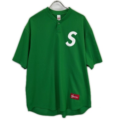 シュプリーム 25SS グリーン S Logo Baseball Henley XL