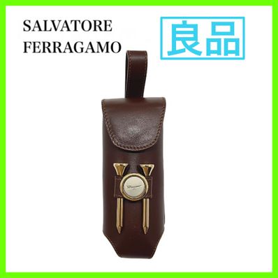Ferragamo フェラガモ ゴルフボールケース ブラウン