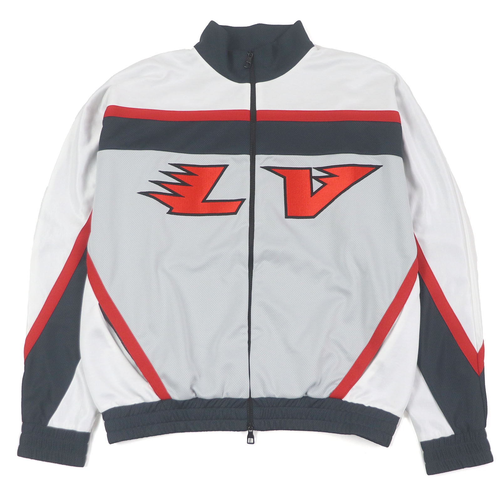 Louis Vuitton Embellished LV Graphic Hockey Track Jacket "White/Gray/Multi"