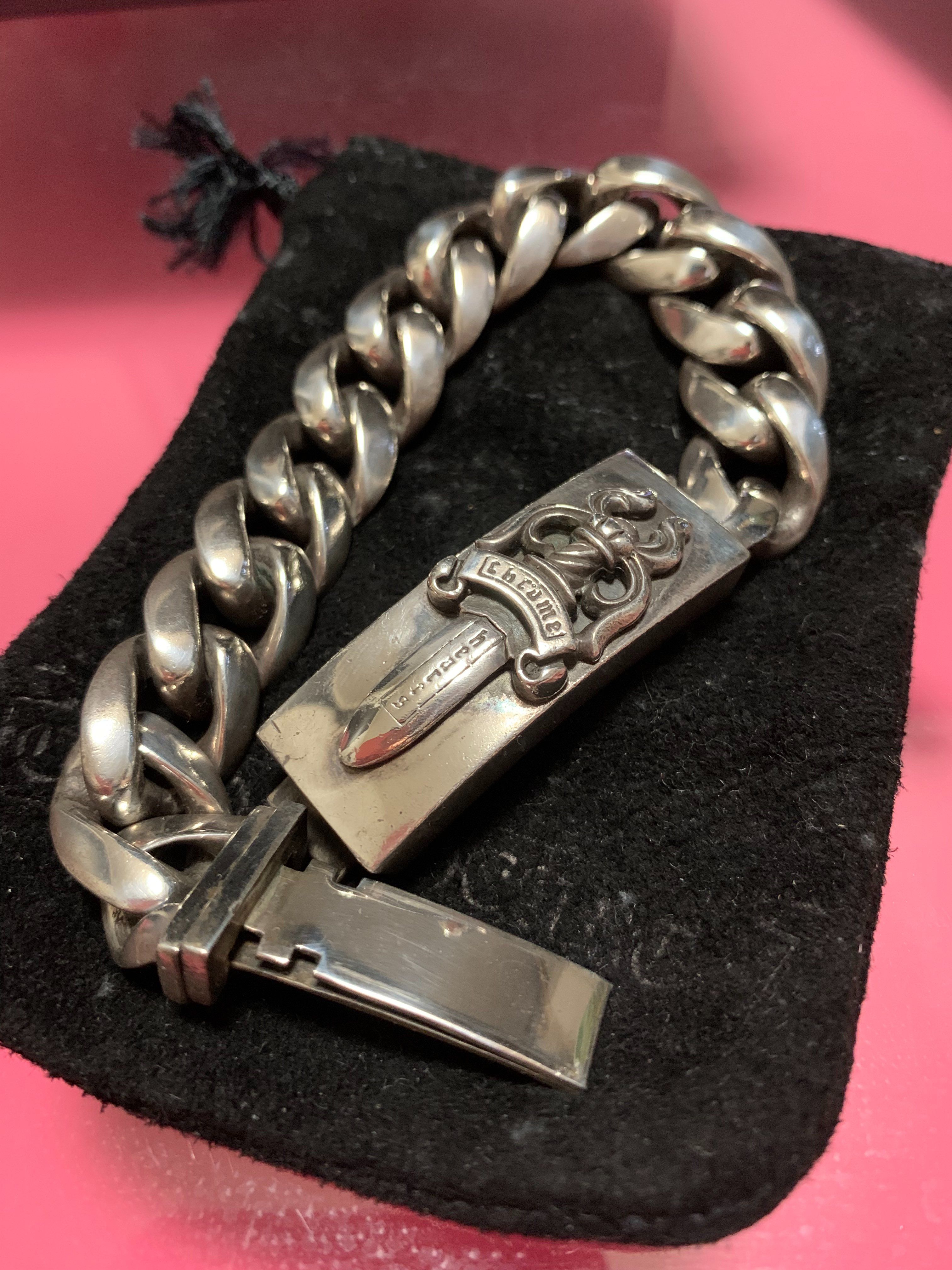 Chrome Hearts ID Dagger Classic Link Bracelet "Silver"