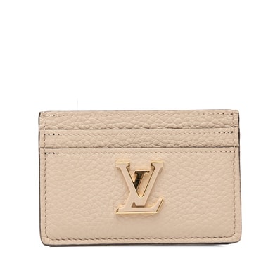 ルイ ヴィトン ポルト カルト カプシーヌ カードケース M11458 ガレ ベージュ レザー レディース LOUIS VUITTON 【中古】