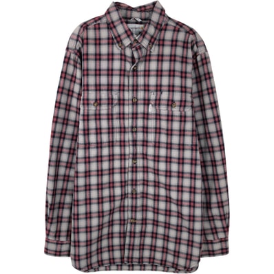古着 カーハート Carhartt RELAXED FIT チェック柄 長袖 ボタンダウン ワークシャツ メンズL相当/eaa643487