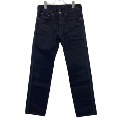 ダブルアールエル 782943824001 ブラック STRAIGHT LEG ボタンフライ ストレートデニムパンツ W29×L30