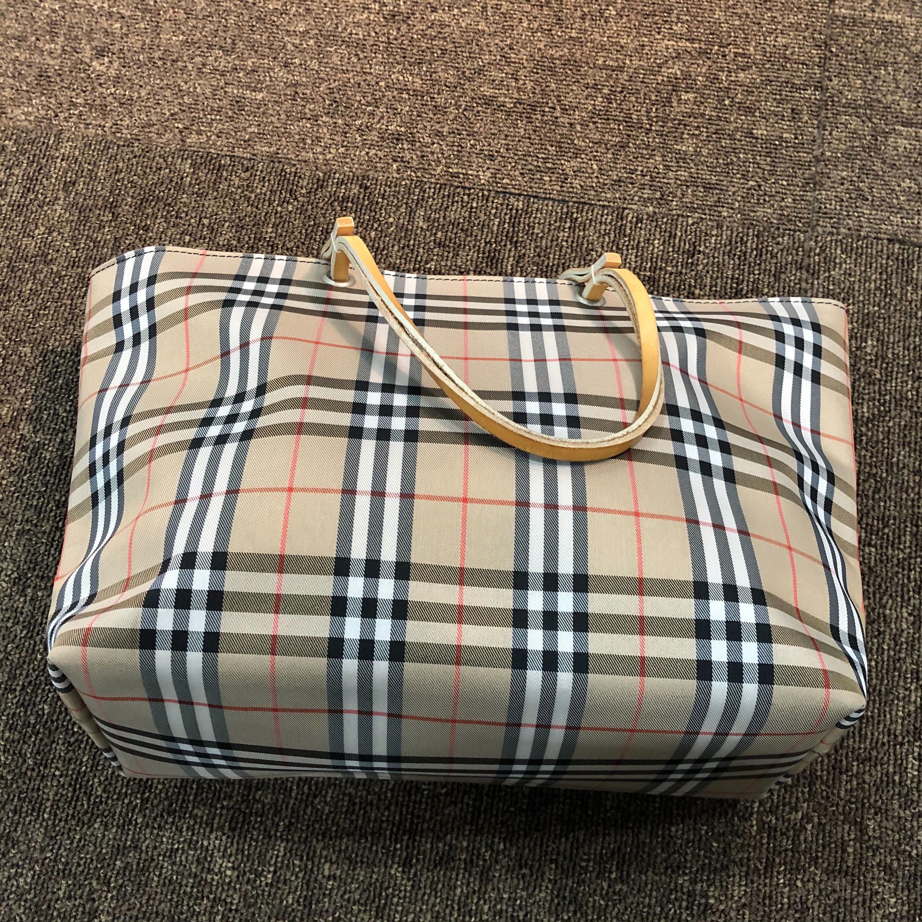 バーバリー ノバチェック ハンドバッグ ベージュ