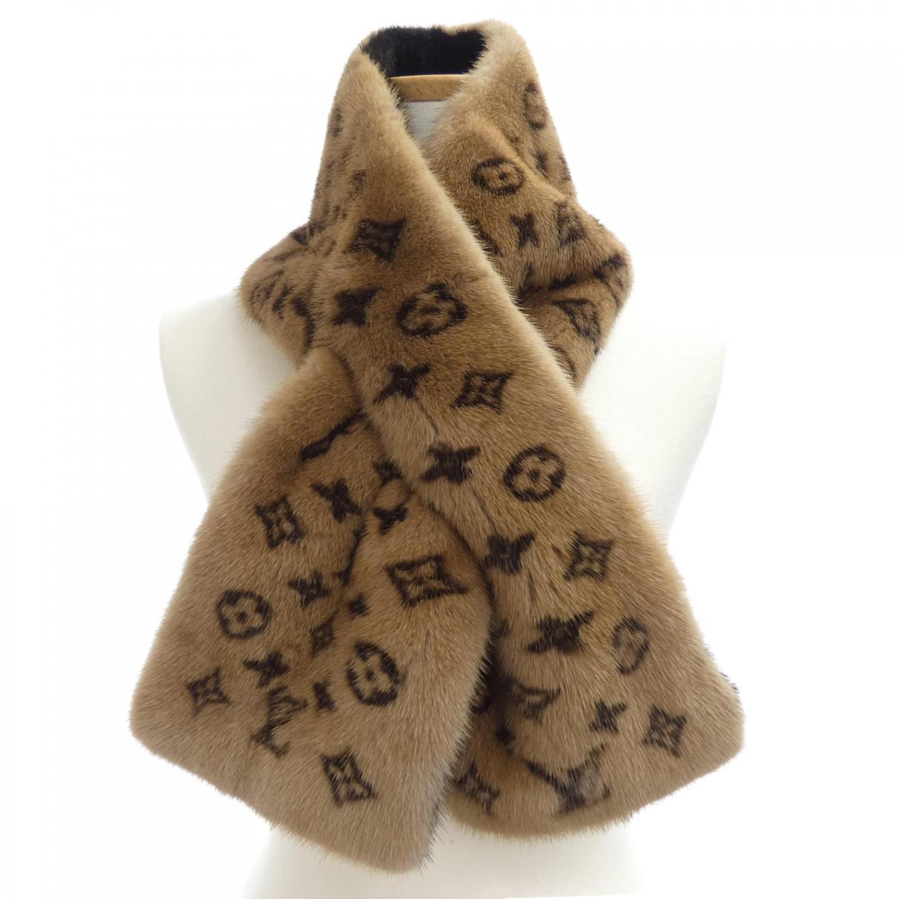 ルイヴィトン LOUIS VUITTON エシャルプ モノグラム リバース M73398 MUFFLER