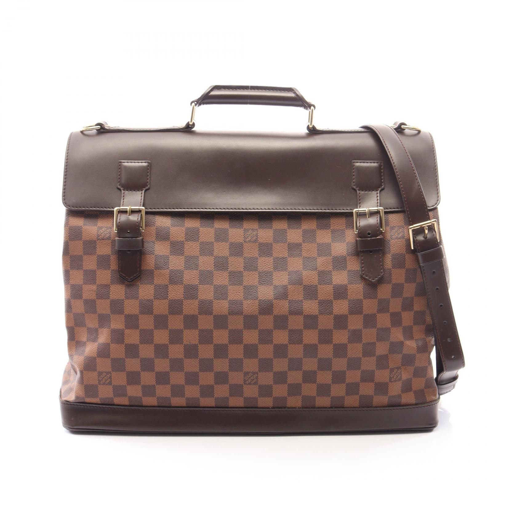 ルイ・ヴィトン LOUIS VUITTON ウエストエンドPM 2WAY ボストンバッグ バッグ PVCコーティングキャンバス レザー ダミエ エベヌ メンズ レディース ブラウン系 N41130 【中古】