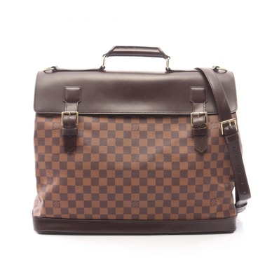 ルイ・ヴィトン LOUIS VUITTON ウエストエンドPM 2WAY ボストンバッグ バッグ PVCコーティングキャンバス レザー ダミエ エベヌ メンズ レディース ブラウン系 N41130 【中古】