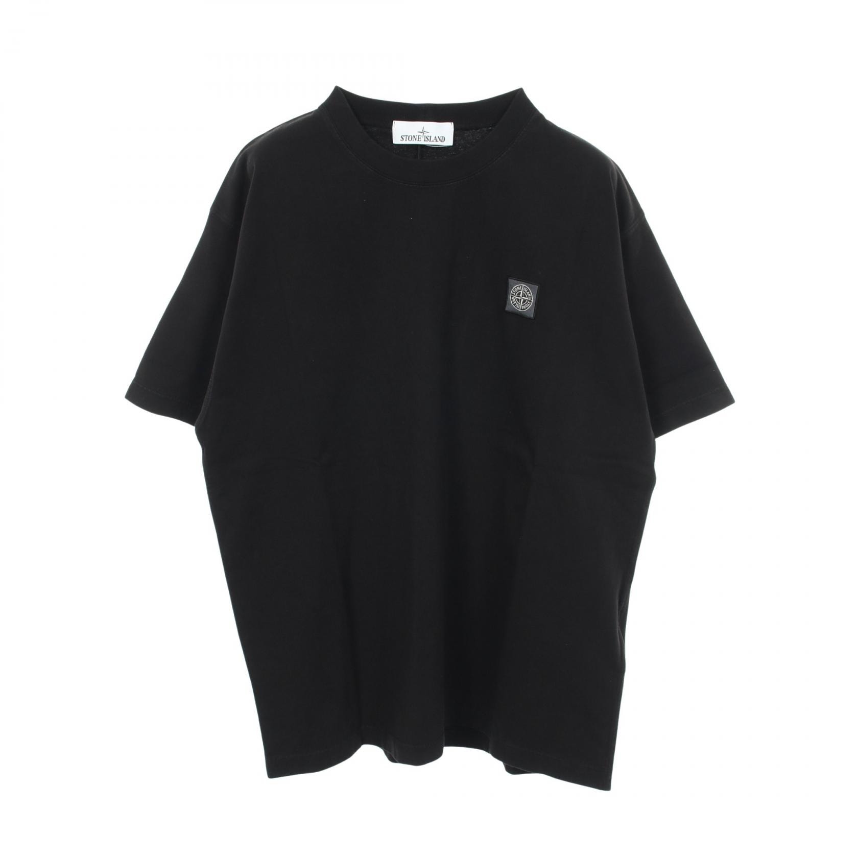 ストーンアイランド STONE ISLAND コンパスパッチ 半袖Tシャツ 衣料品 トップス コットン メンズ ブラック系 L1S152100030S0115V0 【新品】
