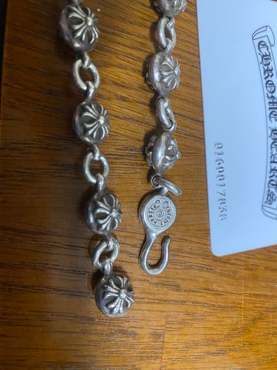 Chrome Hearts # 1 Cross Ball Bracelet "Silver"