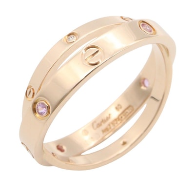 カルティエ CARTIER ビーラブ ピンクサファイア ダイヤ リング リング・指輪 ジュエリー K18PG(ピンクゴールド) ダイヤモンド ピンクサファイア レディース ゴールド系 / クリア系 / ピンク系 【中古】