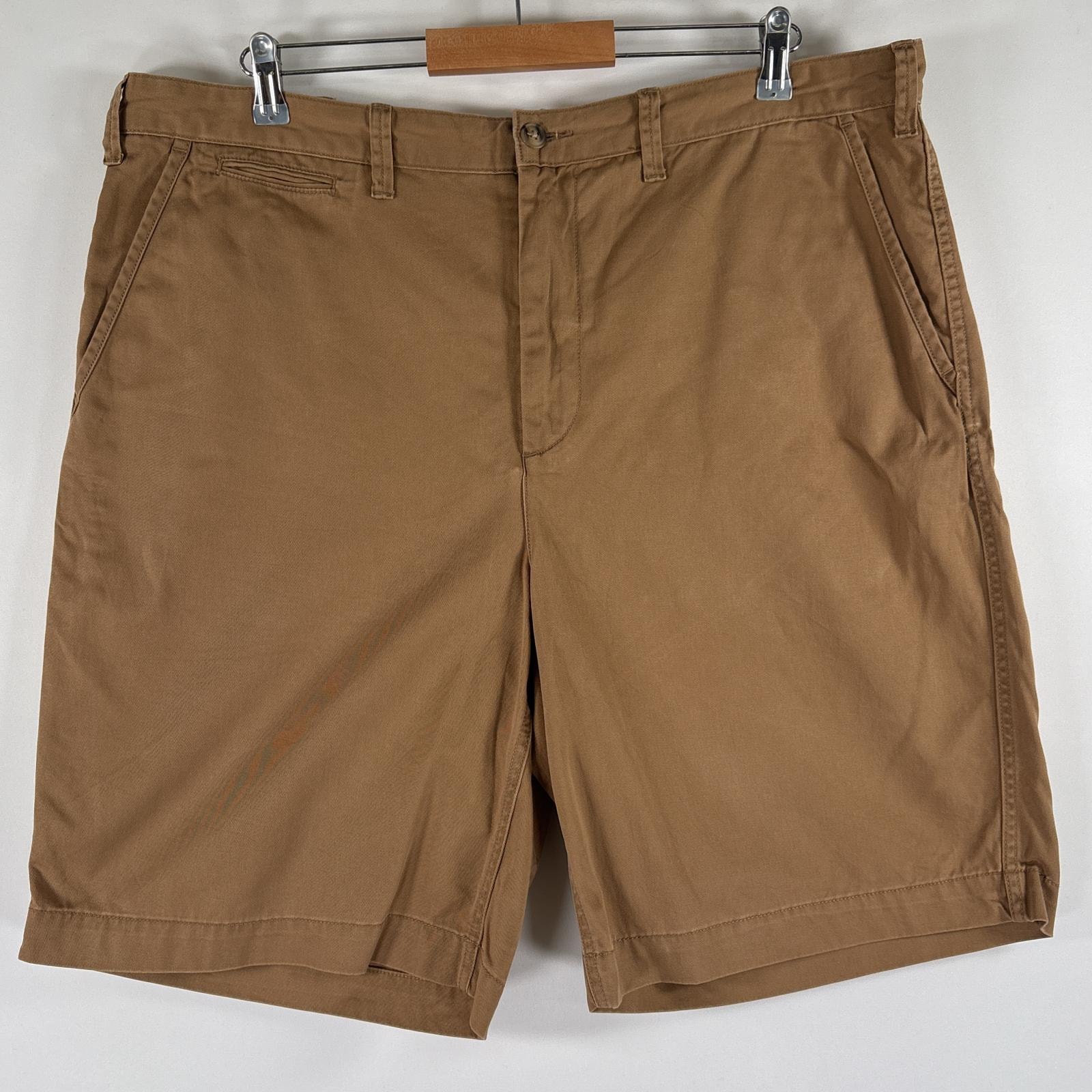 古着 ポロ・ラルフローレン POLO RALPH LAUREN ショートパンツ チノショーツ ハーフパンツ ワンポイントロゴ ポロチノ 大きいサイズ w38  ブラウン系 メンズ