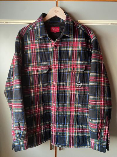 Supreme Quilted Plaid Flannel Shirt "Black"