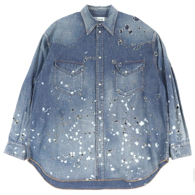 未使用品 ダイリク デニム ウエスタン オーバーシャツ インディゴ 44 L
