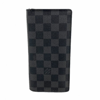 【6dc2973】ルイヴィトン 長財布 ダミエ・グラフィット ポルトフォイユブラザ N62665 ブラック【中古】メンズ