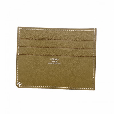 【6ga0730】エルメス カードケース Hセリエ エバーカラー エトゥープ W刻印【中古】メンズ レディース ユニセックス