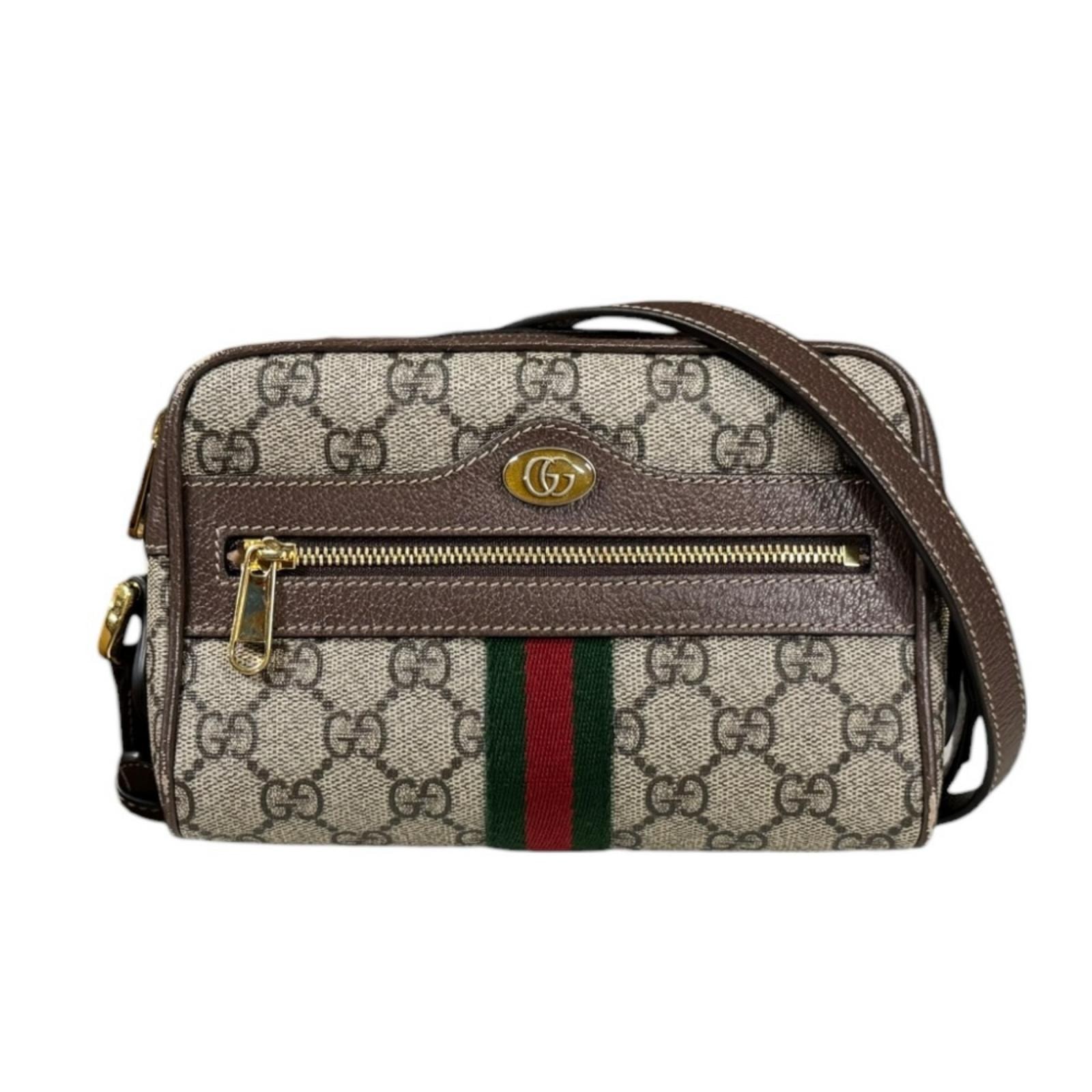 グッチ ミニバッグ オフィディア ショルダーバッグ GGスプリームキャンバス 517350 ベージュ レディース GUCCI 中古