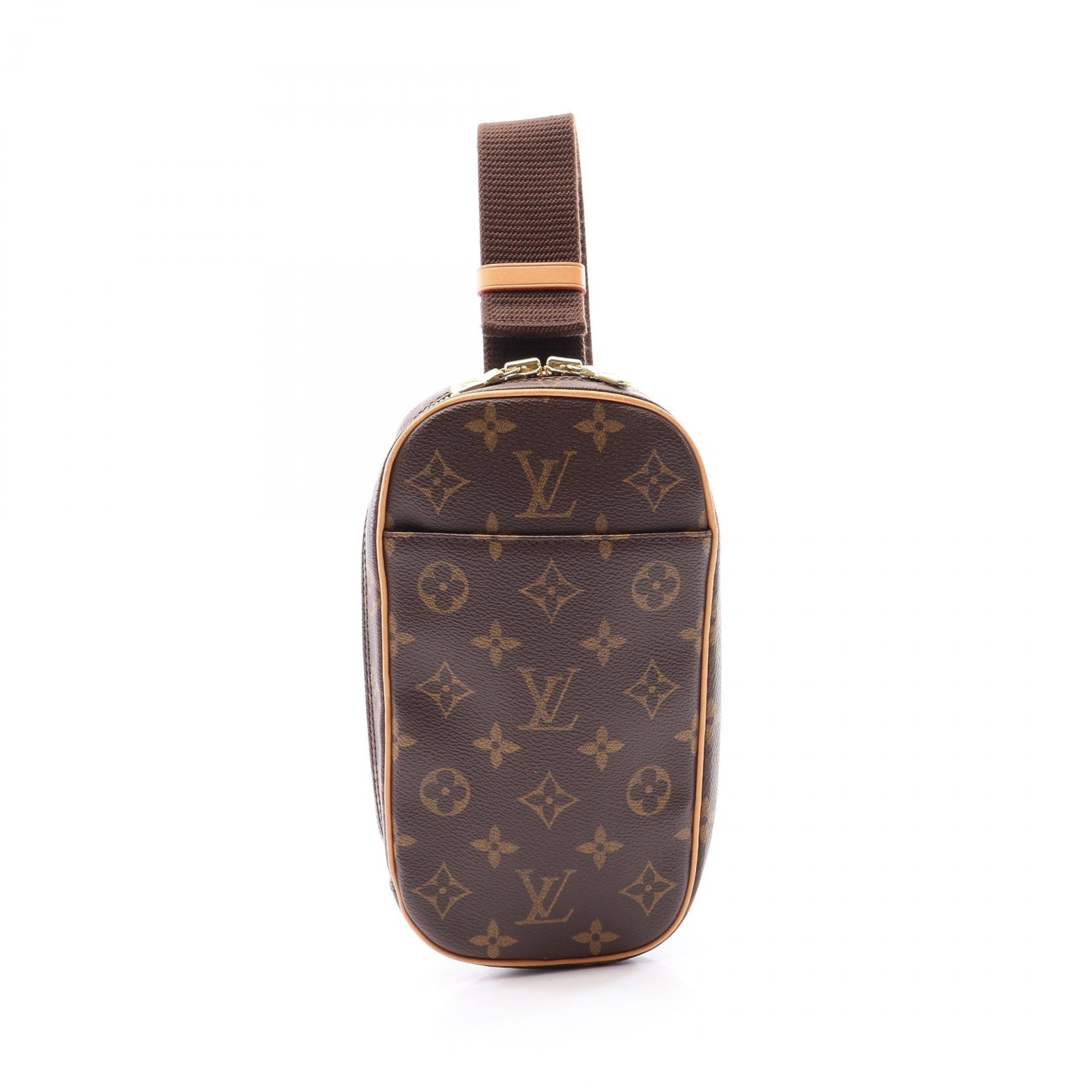 ルイ・ヴィトン LOUIS VUITTON ポシェットガンジュ ウエストバッグ ボディバッグ バッグ PVCコーティングキャンバス レザー モノグラム メンズ レディース ブラウン系 M51870 【中古】