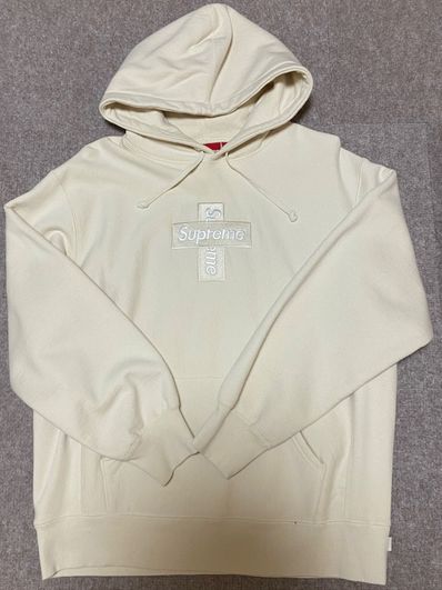 Supreme Cross Box Logo Hooded Sweatshirt "Natural"