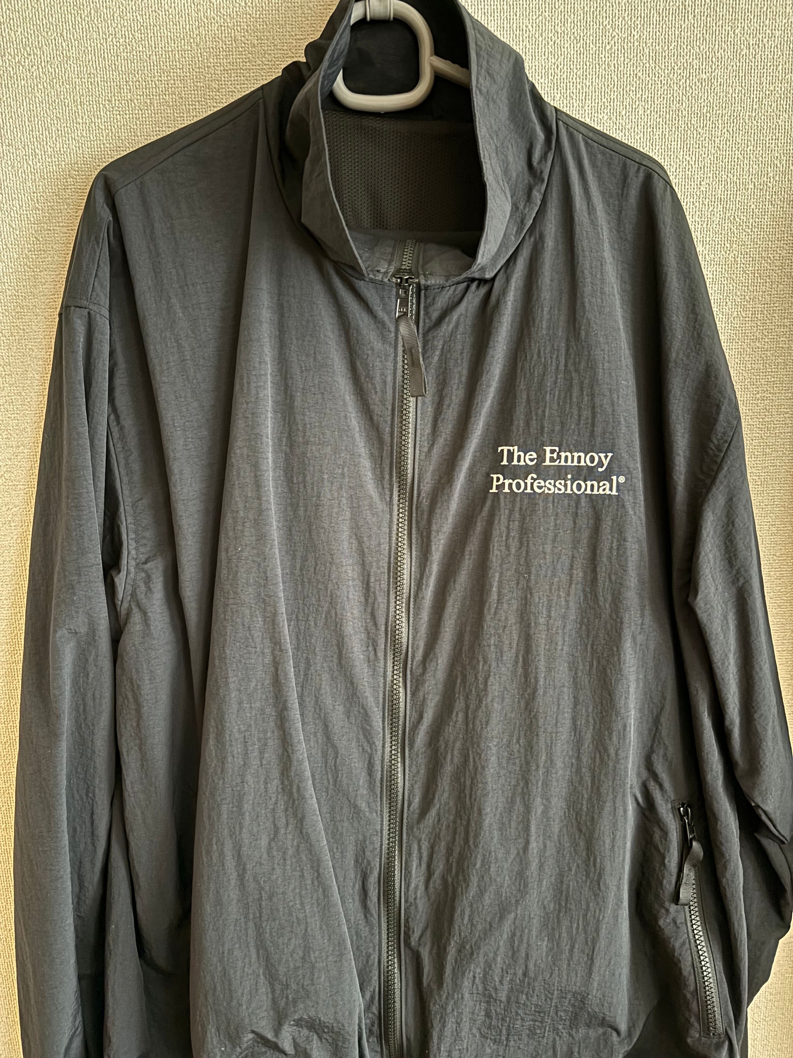 ENNOY 23AW Stylistshibutsu Nylon Track Suit Set Up Black × White AW23BRENJK02LP / AW23BRENPT04LP