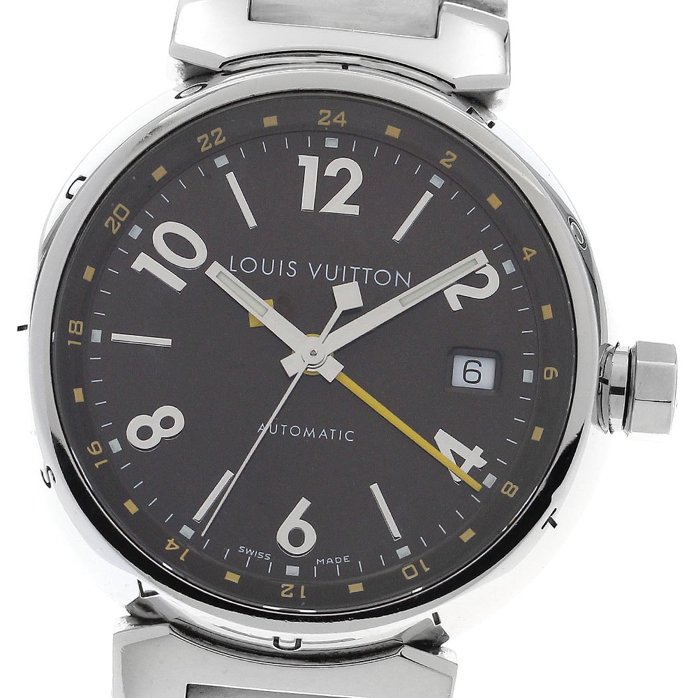 ルイ・ヴィトン タンブール GMT デイト Q1131 メンズ 【中古】