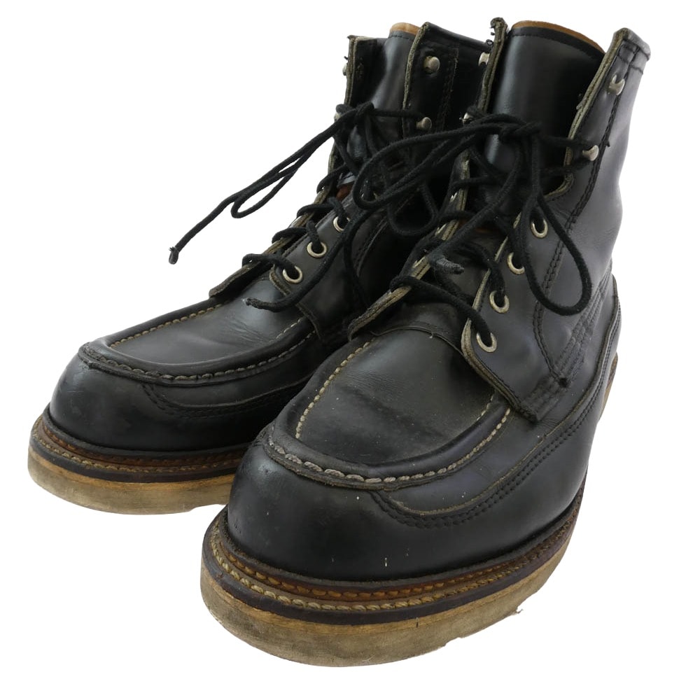 RED WING レッドウィング ブーツ 1952 50周年モデル 犬タグ アイリッシュセッター レースアップ ブーツ ブラック系 9.5【中古】