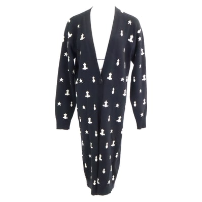 エルメス Poste et Cavalerie カシミヤ100% ロングカーディガン/ 36