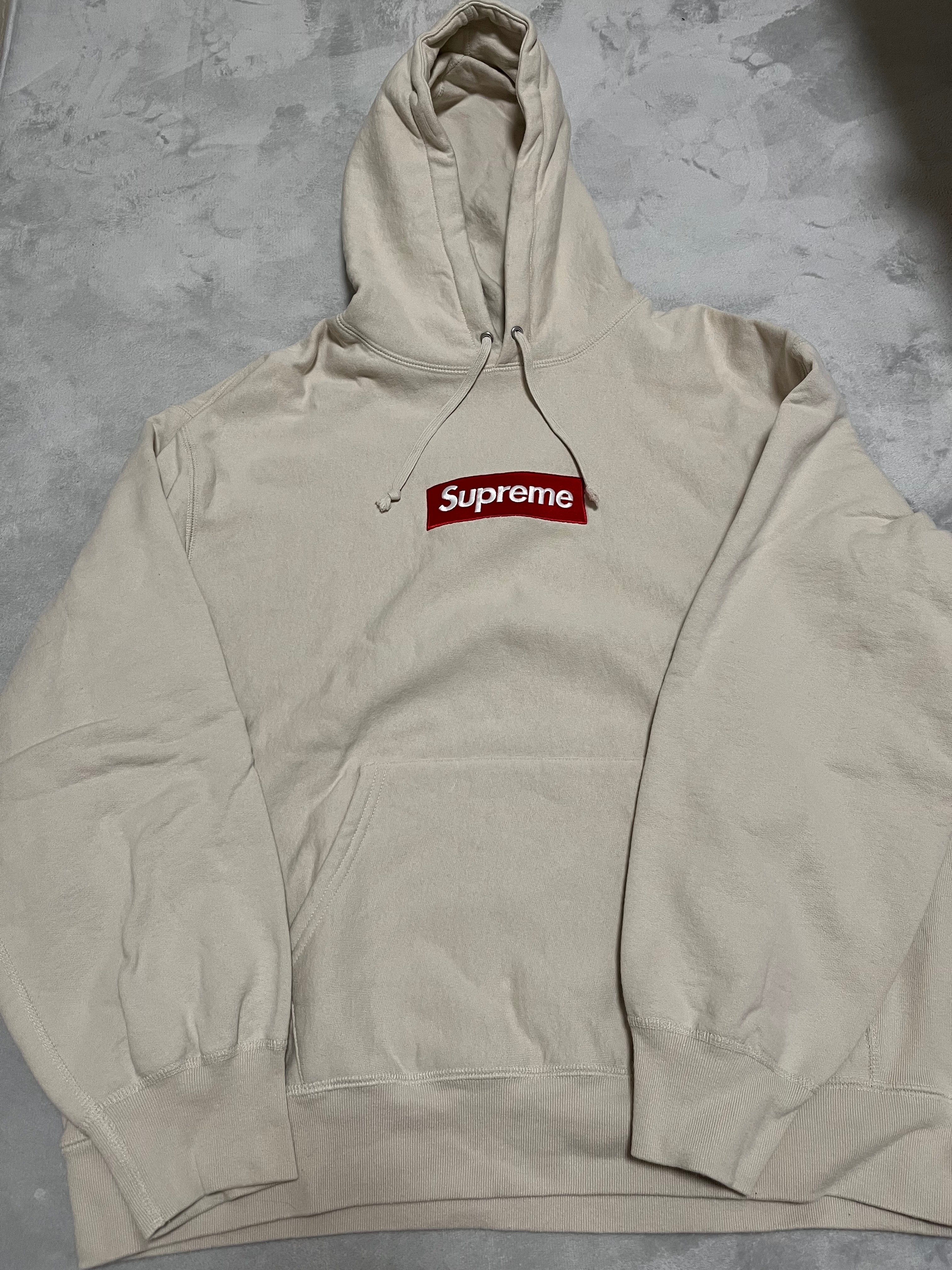 Supreme Box Logo Hooded Sweatshirt "Stone" (24FW)