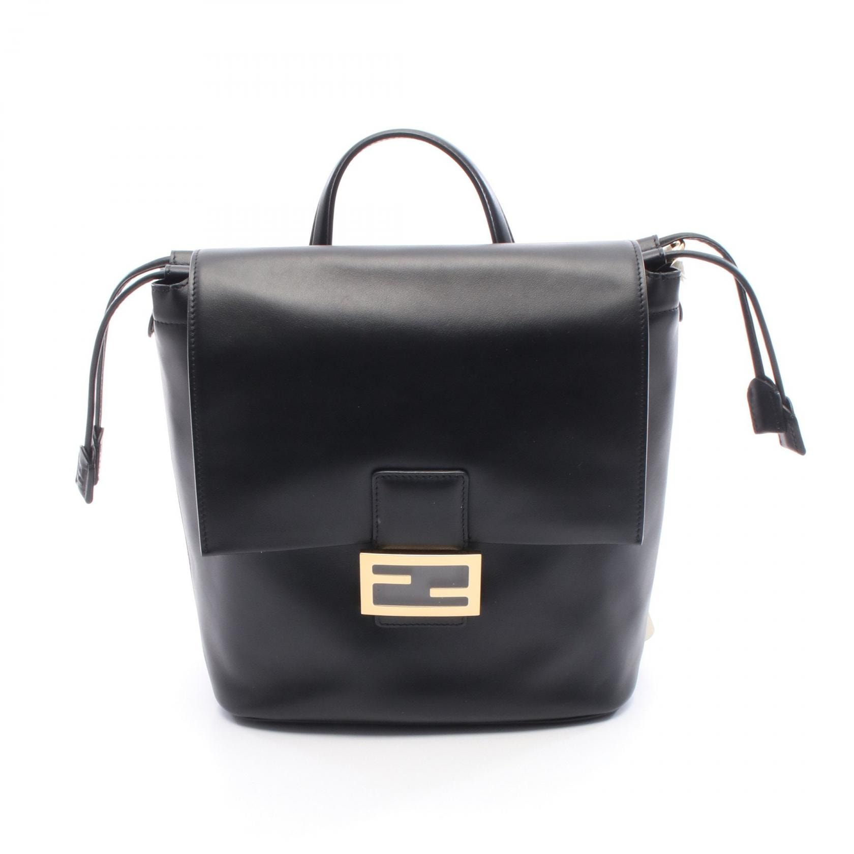 フェンディ FENDI リュックサック バックパック バッグ レザー レディース ブラック系 8BZ057AYJ1F0KUR 【新品】