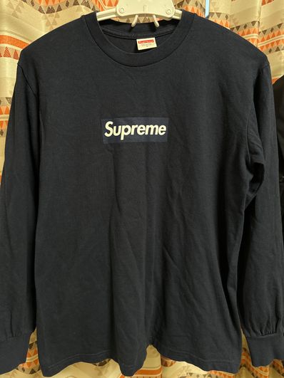 Supreme Box Logo L/S Tee "Navy"