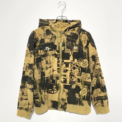 "FUTURA LABORATORIES × STUSSY zip-up hoodie Green"