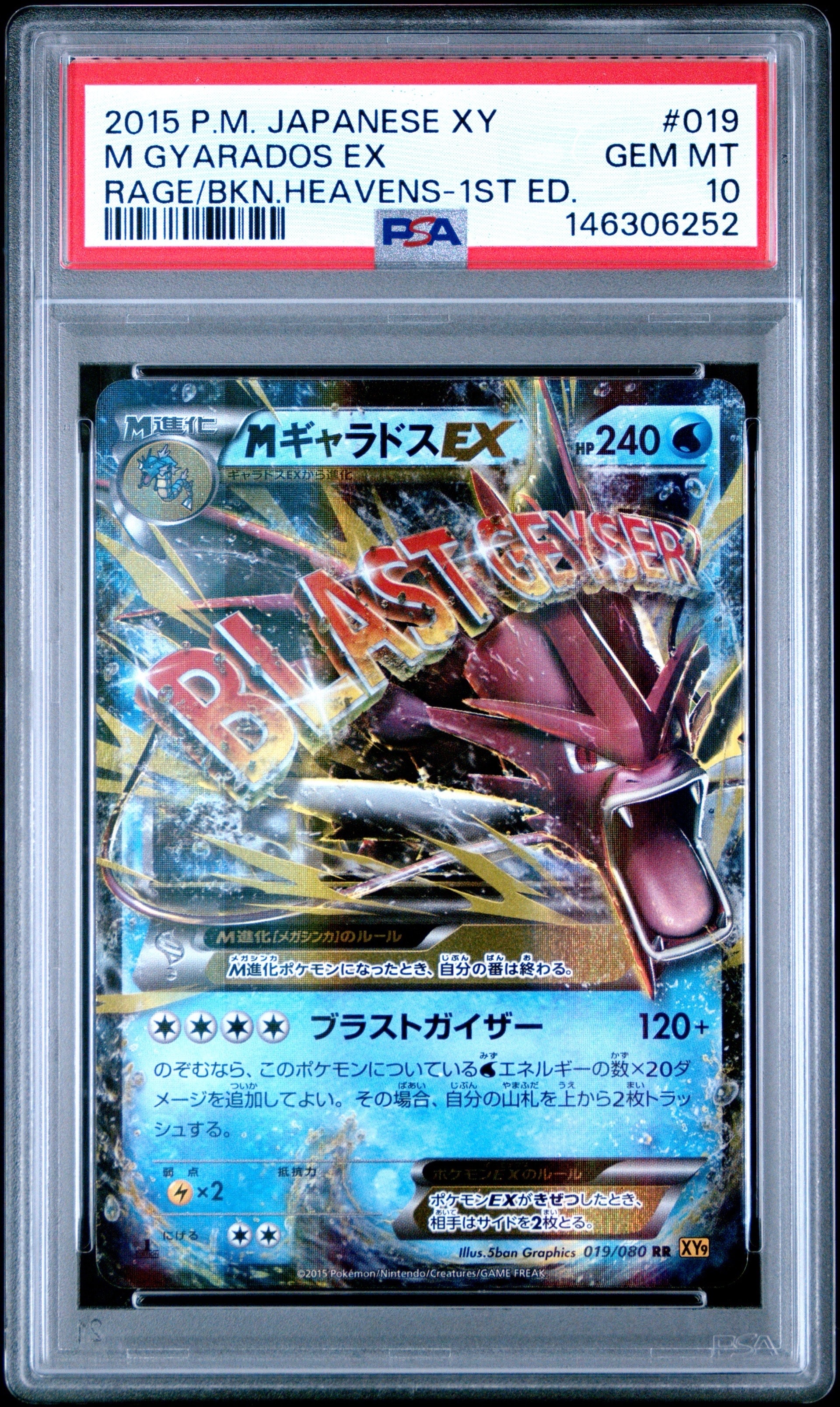 MギャラドスEX RR :1ED [XY9 019/080](拡張パック「破天の怒り」)
