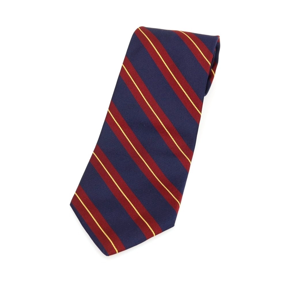 【中古】ブルックスブラザーズ Brooks Brothers MAKERS シルク ストライプ柄ネクタイ ネイビーxレッド【メンズ】