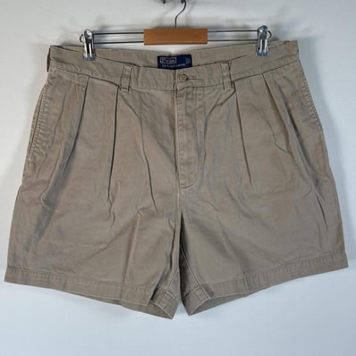 古着 90's/90年代 ポロバイラルフローレン Polo by Ralph Lauren ショートパンツ 半ズボン ポロチノ 短パン w38 ベージュ系 メンズ