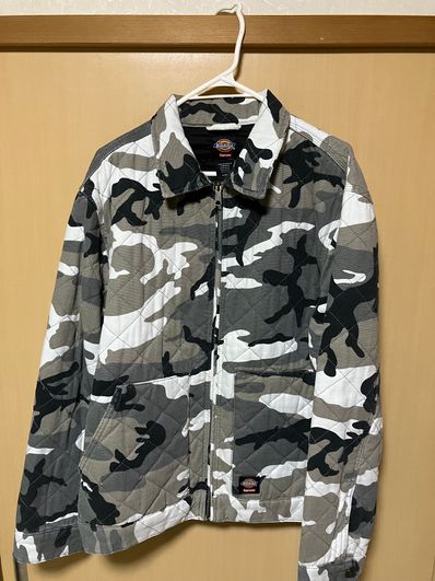 Supreme x Dickies Quilted Denim Work Jacket "Grey Camo"