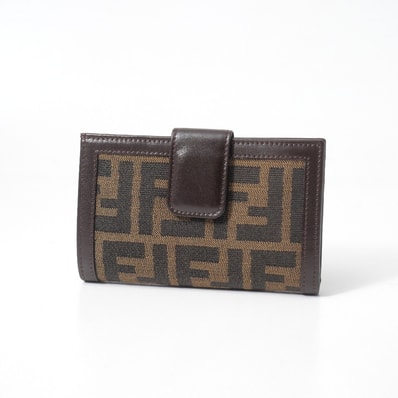 FENDI フェンディ 二つ折り財布 ズッカ FF ダブルF レザーウォレット ブランド古着【中古】20260922/RB0690